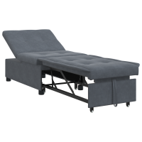 Produktbild för Soffsäng Mörkgrå 194 x 67 x 82 cm Sammet