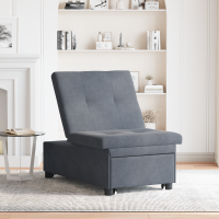Produktbild för Soffsäng Mörkgrå 194 x 67 x 82 cm Sammet
