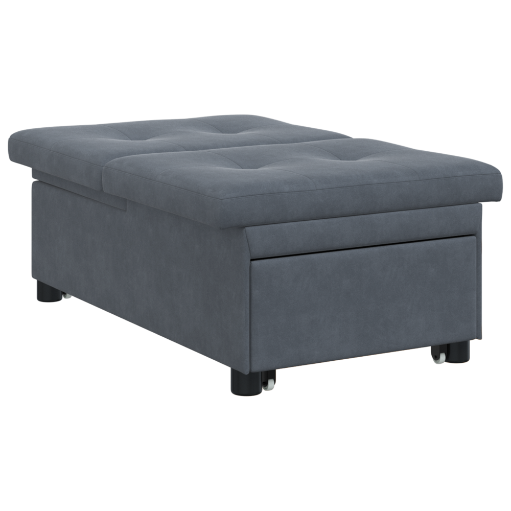 Produktbild för Soffsäng Mörkgrå 194 x 67 x 82 cm Sammet