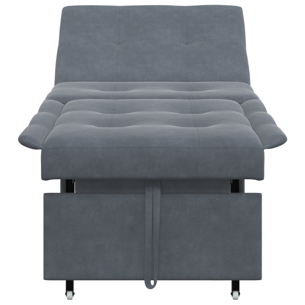 Produktbild för Soffsäng Mörkgrå 194 x 67 x 82 cm Sammet