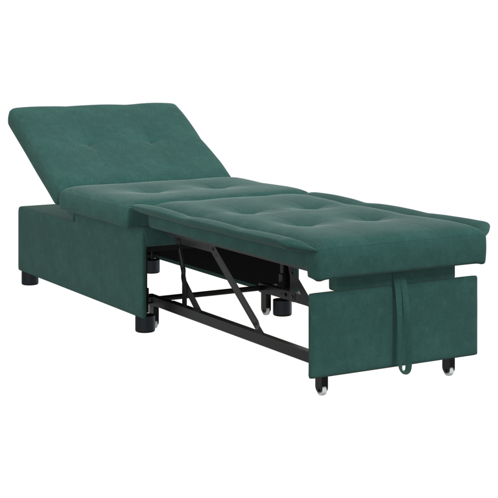 Produktbild för Soffsäng Mörkgrön 194 x 67 x 82 cm Sammet