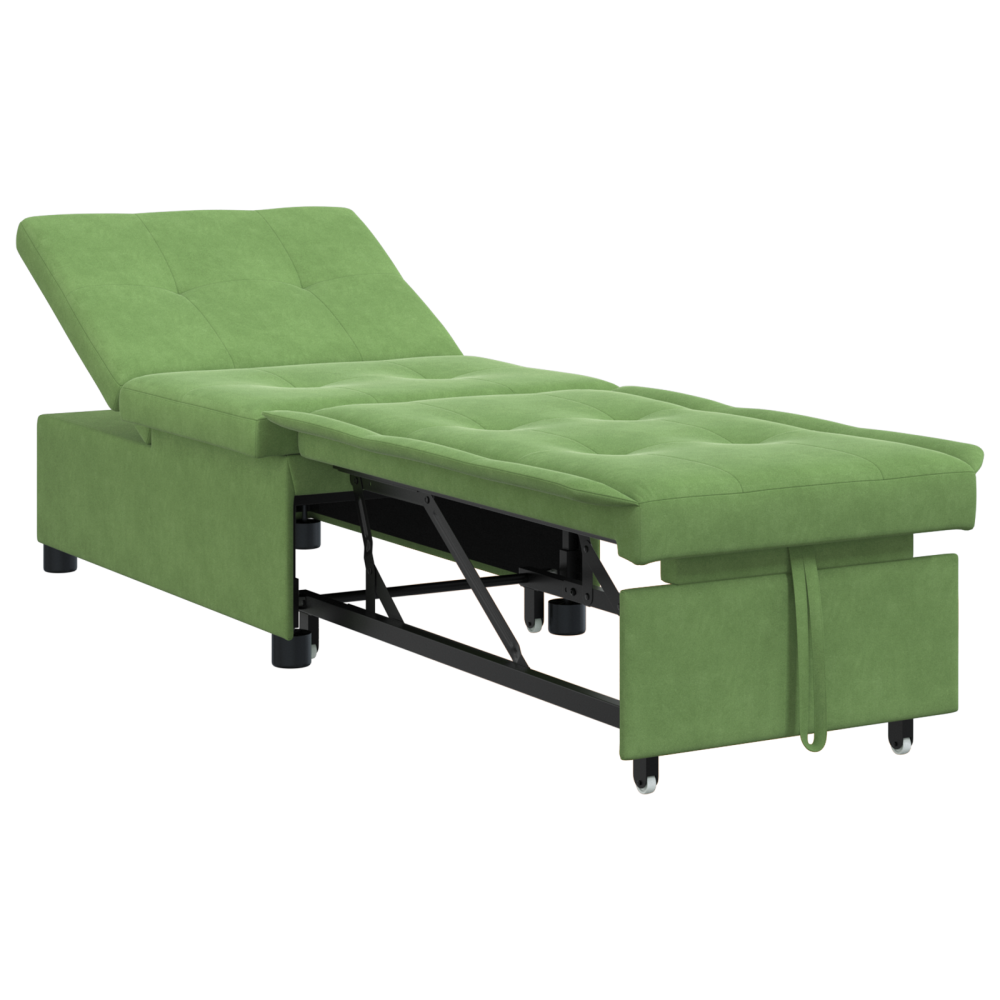 Produktbild för Soffsäng Ljusgrön 194 x 67 x 82 cm Sammet