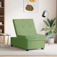 Produktbild för Soffsäng Ljusgrön 194 x 67 x 82 cm Sammet