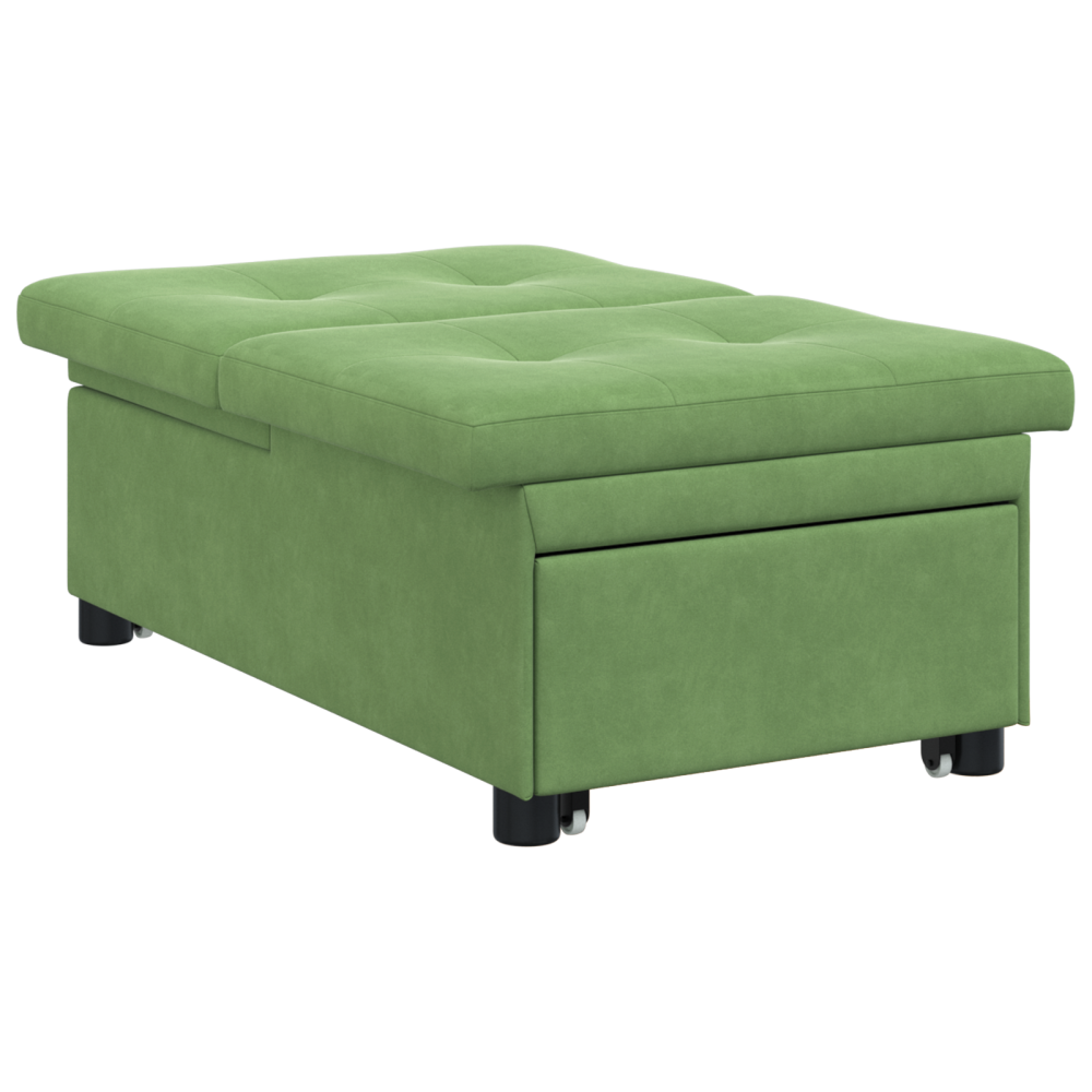 Produktbild för Soffsäng Ljusgrön 194 x 67 x 82 cm Sammet