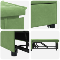 Produktbild för Soffsäng Ljusgrön 194 x 67 x 82 cm Sammet