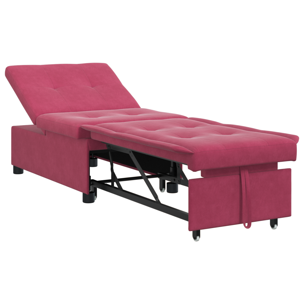 Produktbild för Soffsäng Vinröd 194 x 67 x 82 cm Sammet