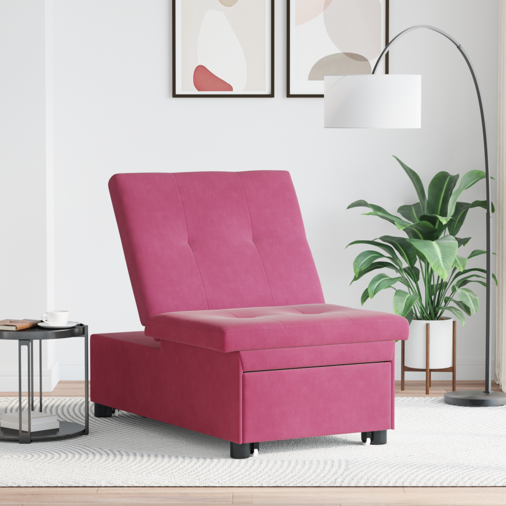Produktbild för Soffsäng Vinröd 194 x 67 x 82 cm Sammet