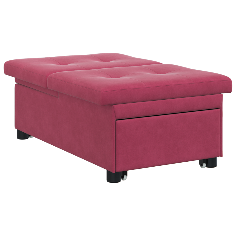 Produktbild för Soffsäng Vinröd 194 x 67 x 82 cm Sammet