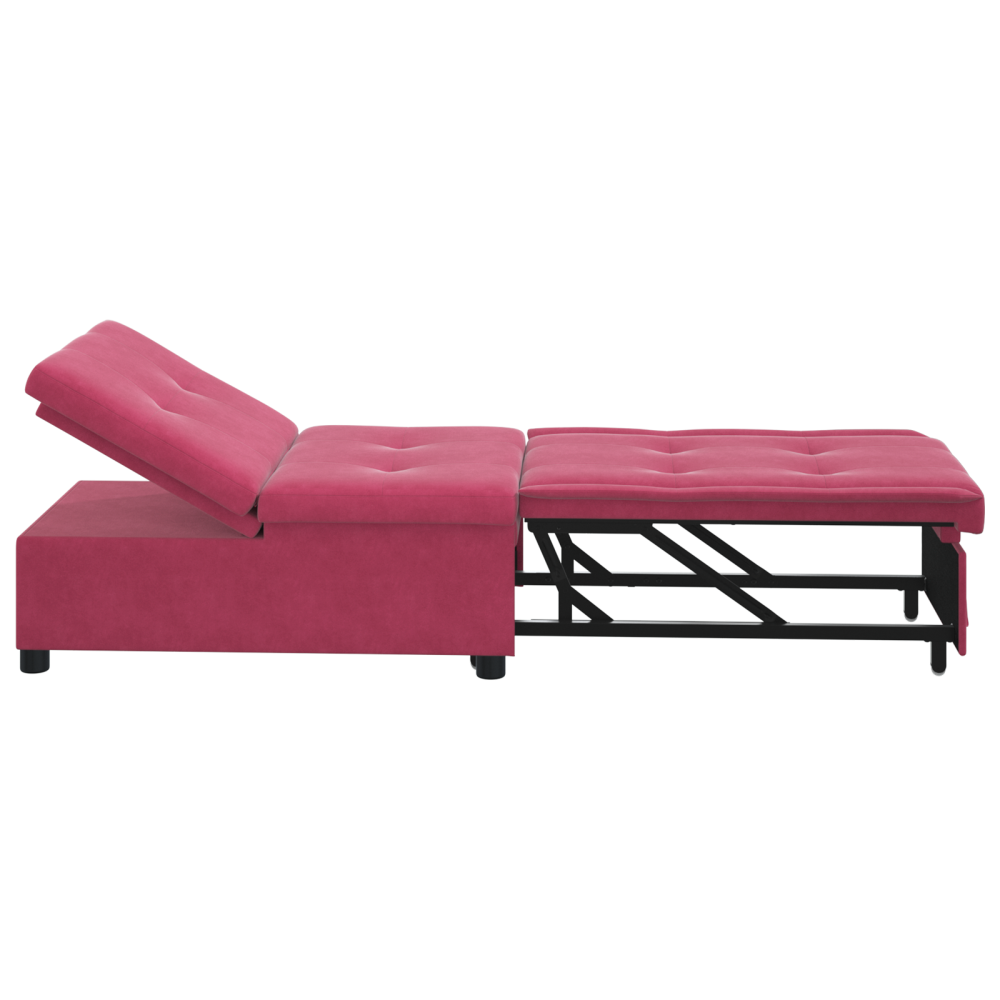 Produktbild för Soffsäng Vinröd 194 x 67 x 82 cm Sammet