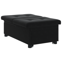 Produktbild för Soffsäng Svart 194 x 67 x 82 cm Sammet