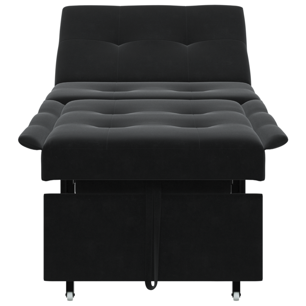Produktbild för Soffsäng Svart 194 x 67 x 82 cm Sammet