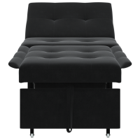Produktbild för Soffsäng Svart 194 x 67 x 82 cm Sammet
