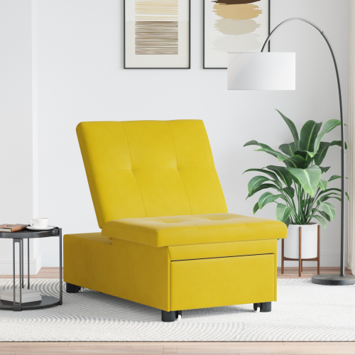vidaXL Soffsäng Gul 194 x 67 x 82 cm Sammet