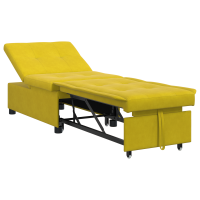 Produktbild för Soffsäng Gul 194 x 67 x 82 cm Sammet