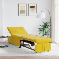 Produktbild för Soffsäng Gul 194 x 67 x 82 cm Sammet