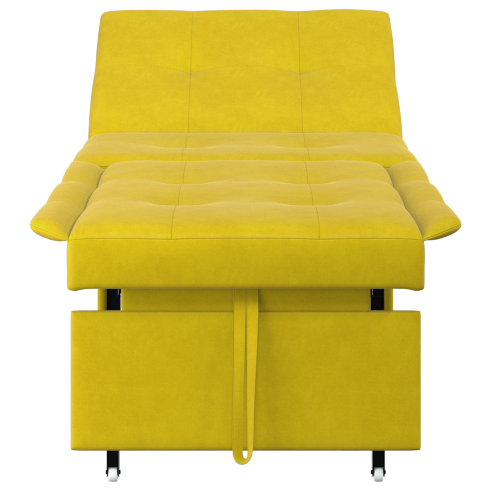 Produktbild för Soffsäng Gul 194 x 67 x 82 cm Sammet