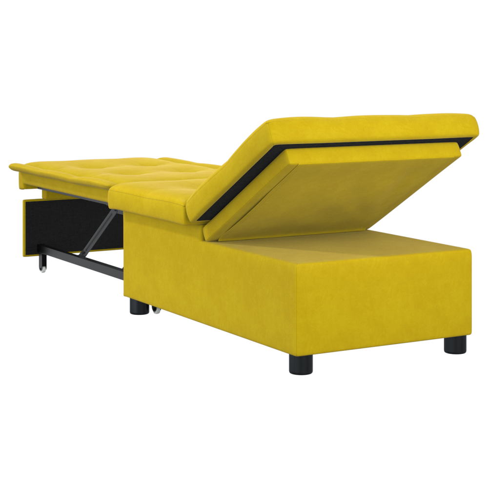 Produktbild för Soffsäng Gul 194 x 67 x 82 cm Sammet