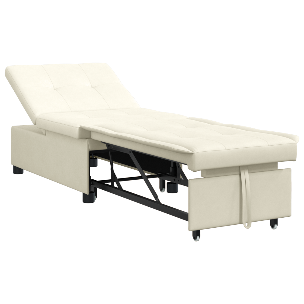 Produktbild för Soffsäng Kräm 194 x 67 x 82 cm Sammet