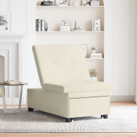 Produktbild för Soffsäng Kräm 194 x 67 x 82 cm Sammet