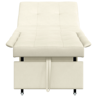 Produktbild för Soffsäng Kräm 194 x 67 x 82 cm Sammet