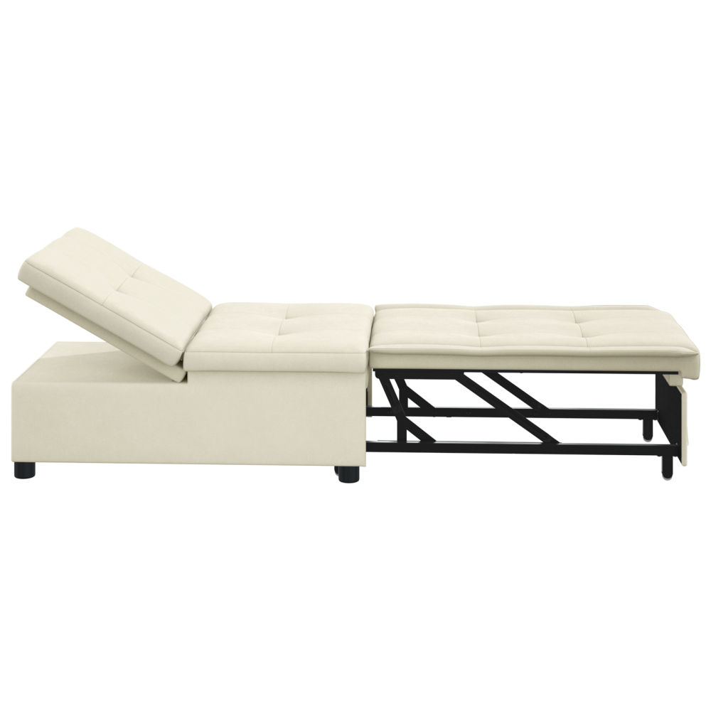 Produktbild för Soffsäng Kräm 194 x 67 x 82 cm Sammet