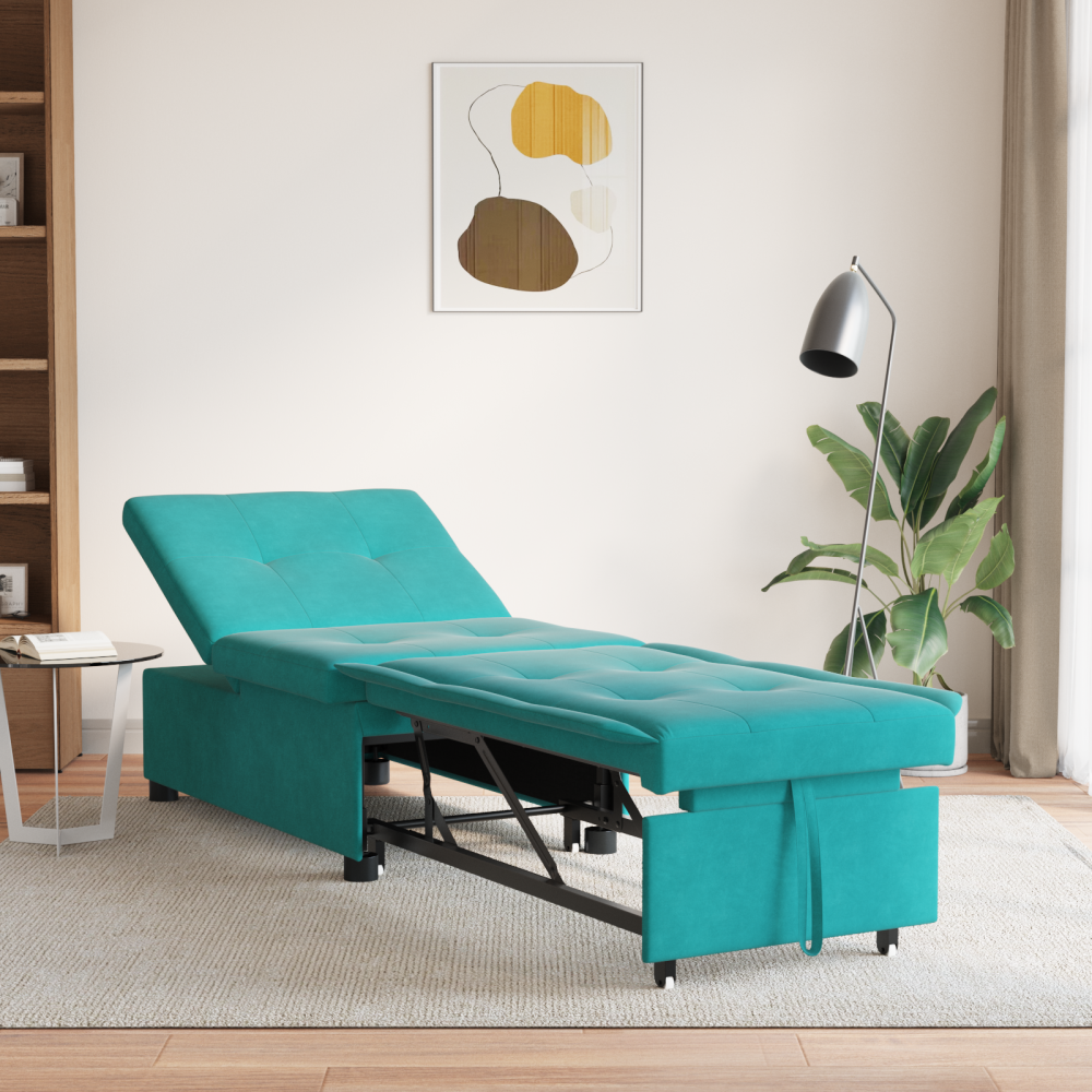 Produktbild för Soffsäng Turkos 194 x 67 x 82 cm Sammet