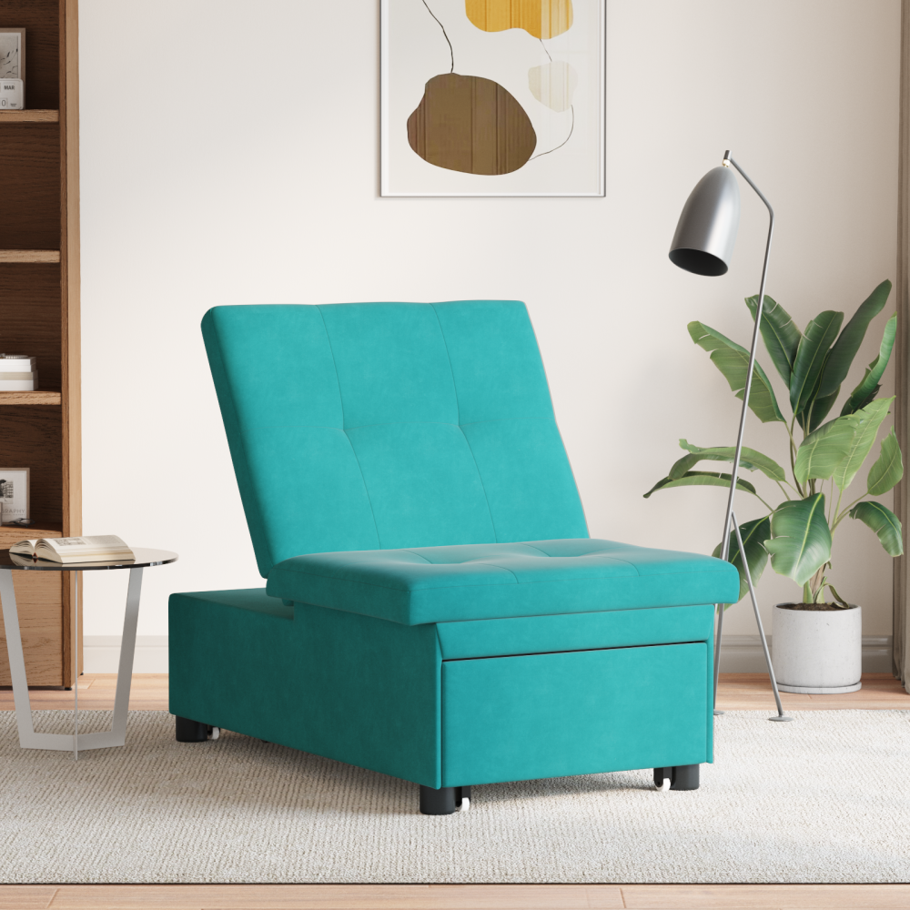 Produktbild för Soffsäng Turkos 194 x 67 x 82 cm Sammet