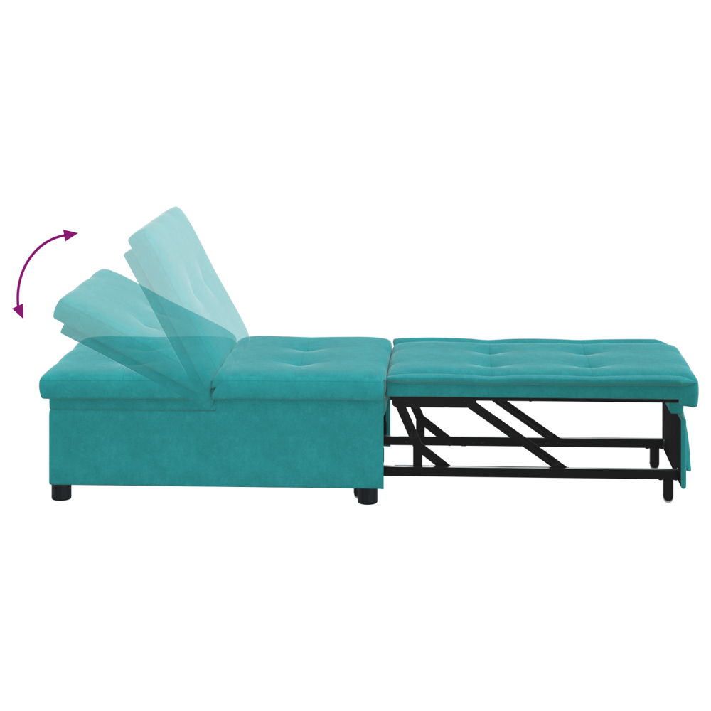 Produktbild för Soffsäng Turkos 194 x 67 x 82 cm Sammet