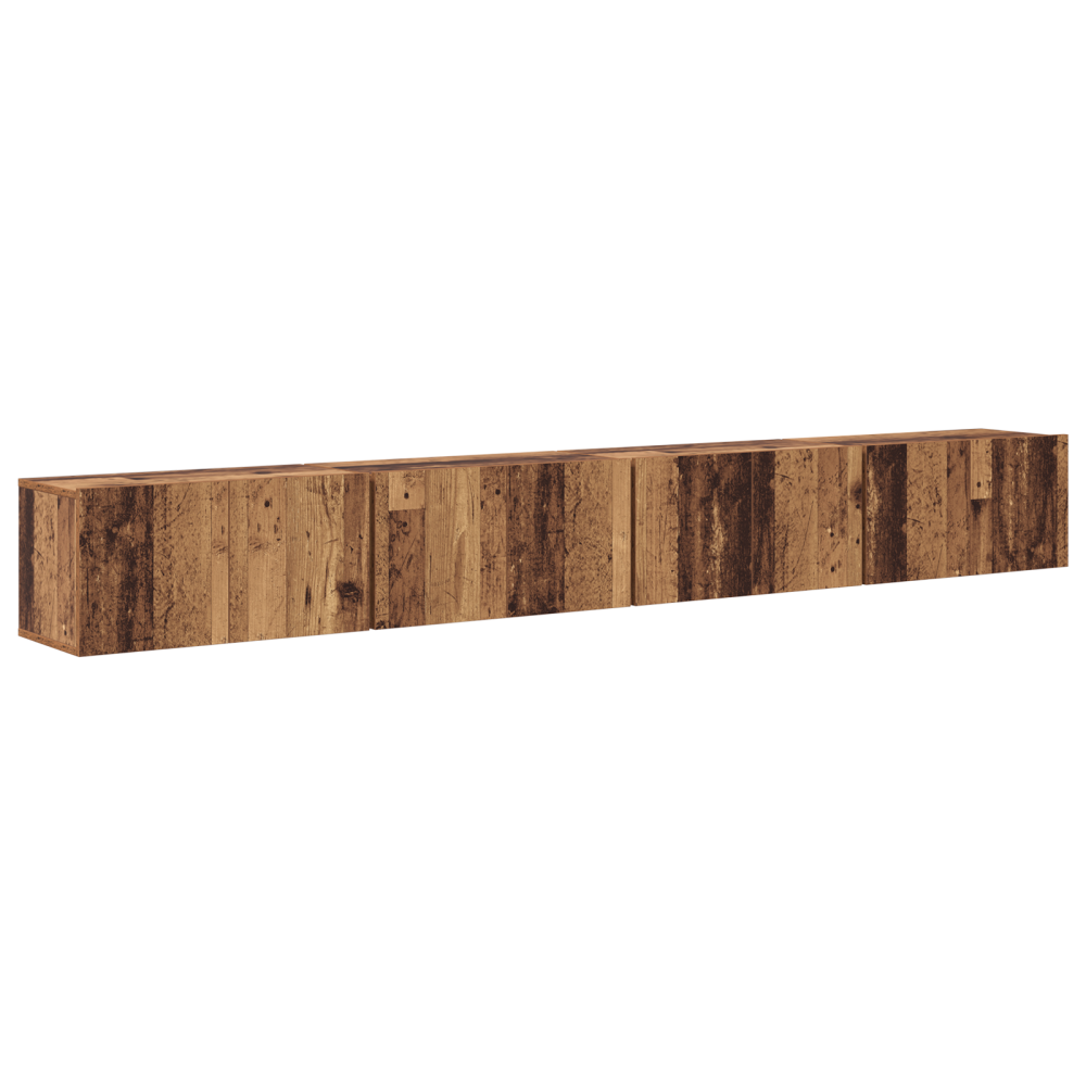 Produktbild för TV-bänkset 4 pcs Gammalt trä 60 x 30 x 30 cm Konstruerat trä