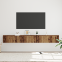 Produktbild för TV-bänkset 4 pcs Gammalt trä 60 x 30 x 30 cm Konstruerat trä