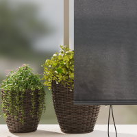Produktbild för Rullgardin Antracit 200 x 250 cm Tyg och Aluminium