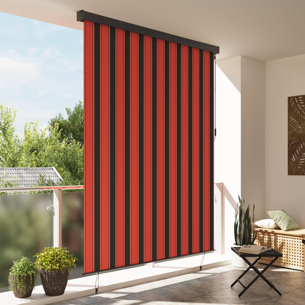 Produktbild för Rullgardin Orange och Brunt 200 x 250 cm Tyg och Aluminium