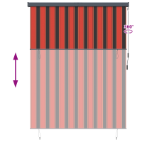 Produktbild för Rullgardin Orange och Brunt 200 x 250 cm Tyg och Aluminium