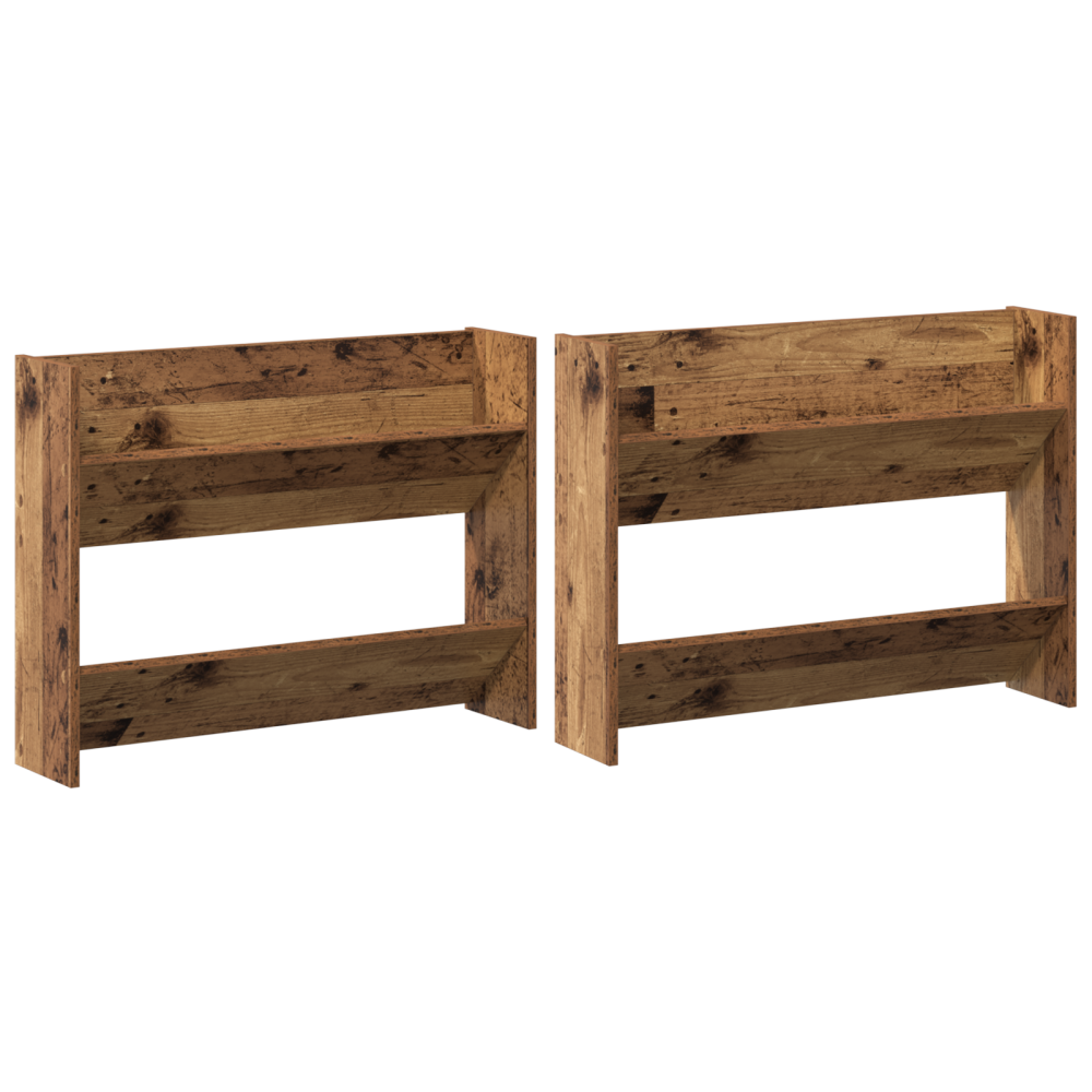 Produktbild för Skoskåp 2 pcs Gammalt trä 80 x 18 x 60 cm Konstruerat trä