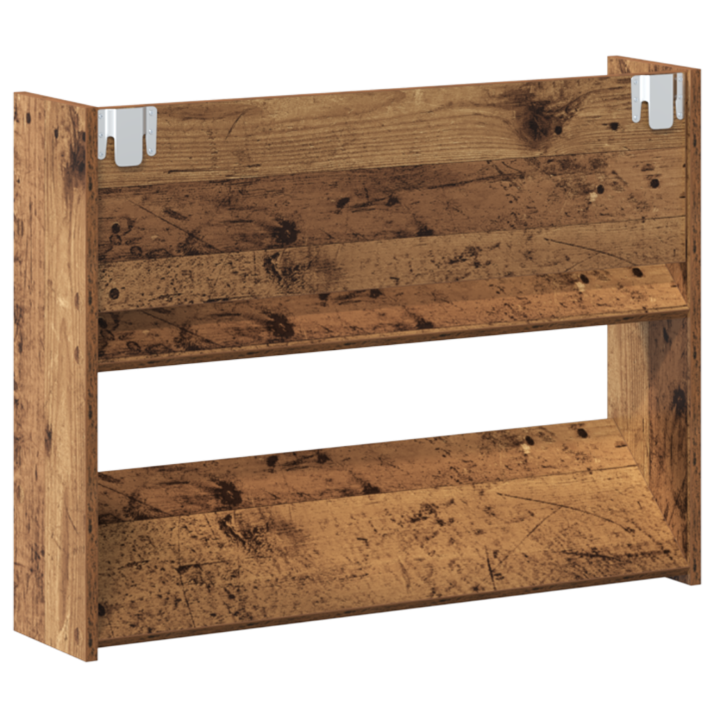 Produktbild för Skoskåp 2 pcs Gammalt trä 80 x 18 x 60 cm Konstruerat trä