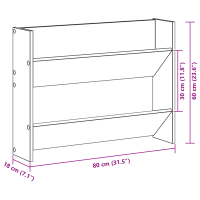 Produktbild för Skoskåp 2 pcs Gammalt trä 80 x 18 x 60 cm Konstruerat trä