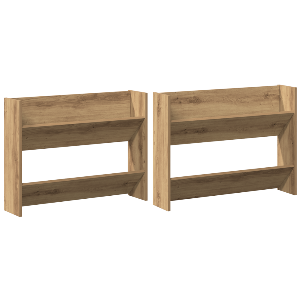 Produktbild för Skoskåp 2 pcs Artisan Ek 81 x 18 x 60 cm Konstruerat trä