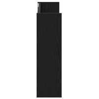 Produktbild för Skoskåp med hylla Svart Ek 82 x 18 x 60 cm Konstruerat trä