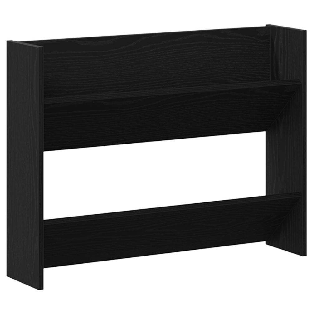 Produktbild för Skoskåp 2 pcs Svart Ek 83 x 18 x 60 cm Konstruerat trä