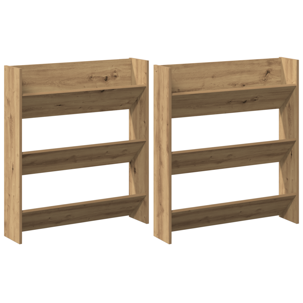 Produktbild för Skoskåp 2 pcs Artisan Ek 85 x 18 x 90 cm Konstruerat trä
