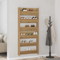 Produktbild för Skoskåp 2 pcs Artisan Ek 85 x 18 x 90 cm Konstruerat trä