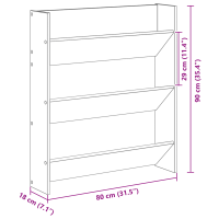 Produktbild för Skoskåp 2 pcs Artisan Ek 85 x 18 x 90 cm Konstruerat trä