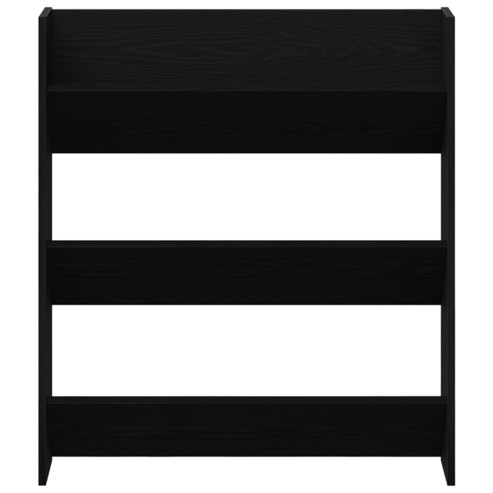 Produktbild för Skoskåp 2 pcs Svart Ek 86 x 18 x 90 cm Konstruerat trä