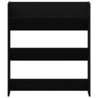Produktbild för Skoskåp 2 pcs Svart Ek 86 x 18 x 90 cm Konstruerat trä