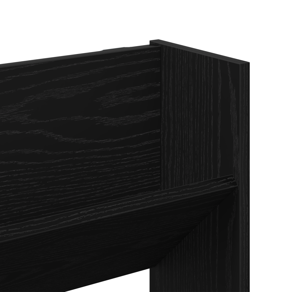 Produktbild för Skoskåp 2 pcs Svart Ek 86 x 18 x 90 cm Konstruerat trä
