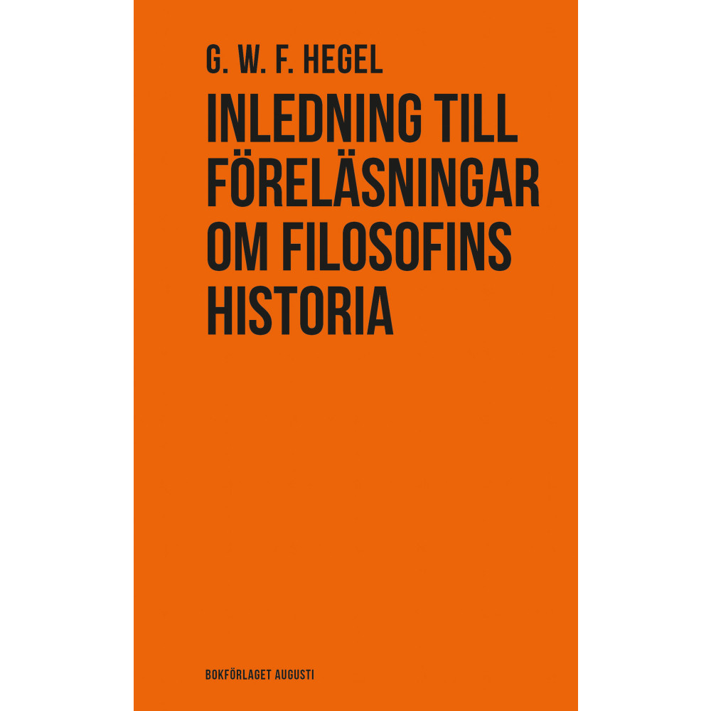 Produktbild för Inledning till föreläsningar om filosofins historia (inbunden)