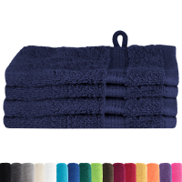 Produktbild för Gästhandduk SOLUND 4 pcs Mörkblå 15 x 21 cm 550 gsm