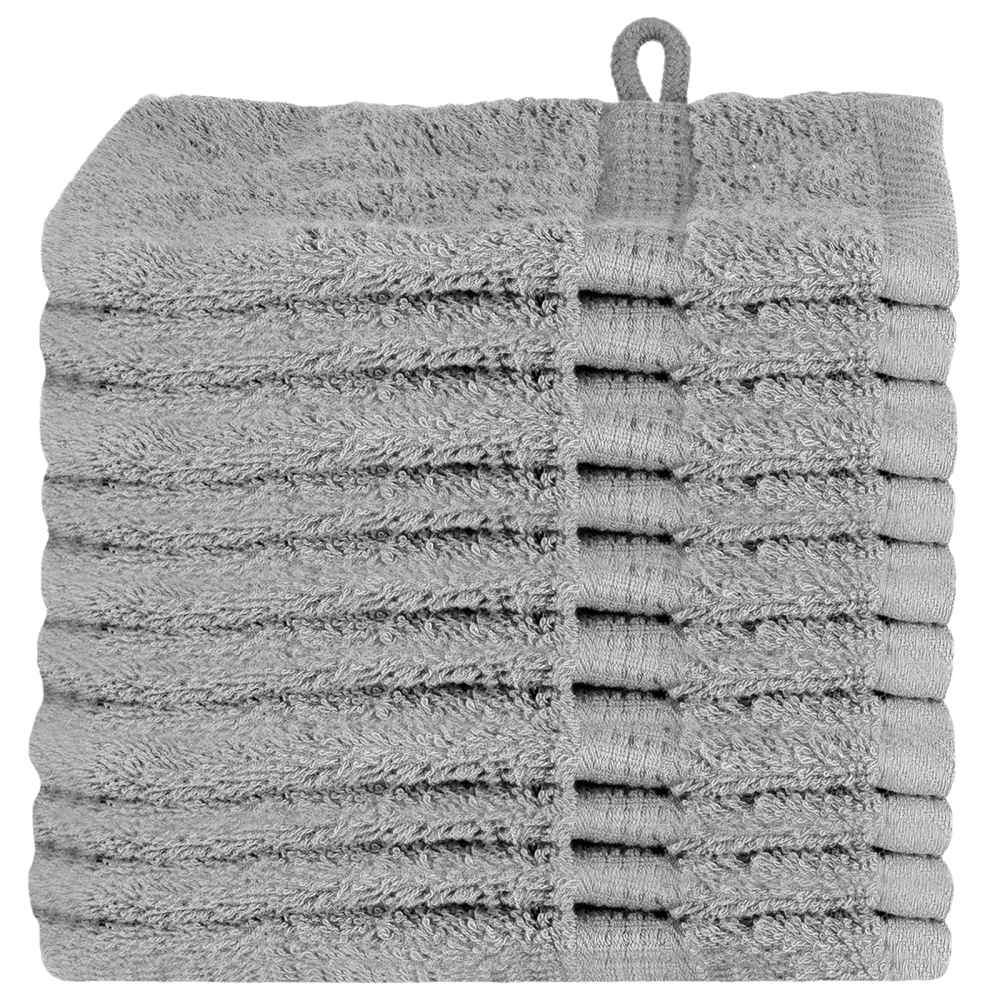 Produktbild för Gästhandduk SOLUND 10 pcs Grå 15 x 21 cm 550 gsm