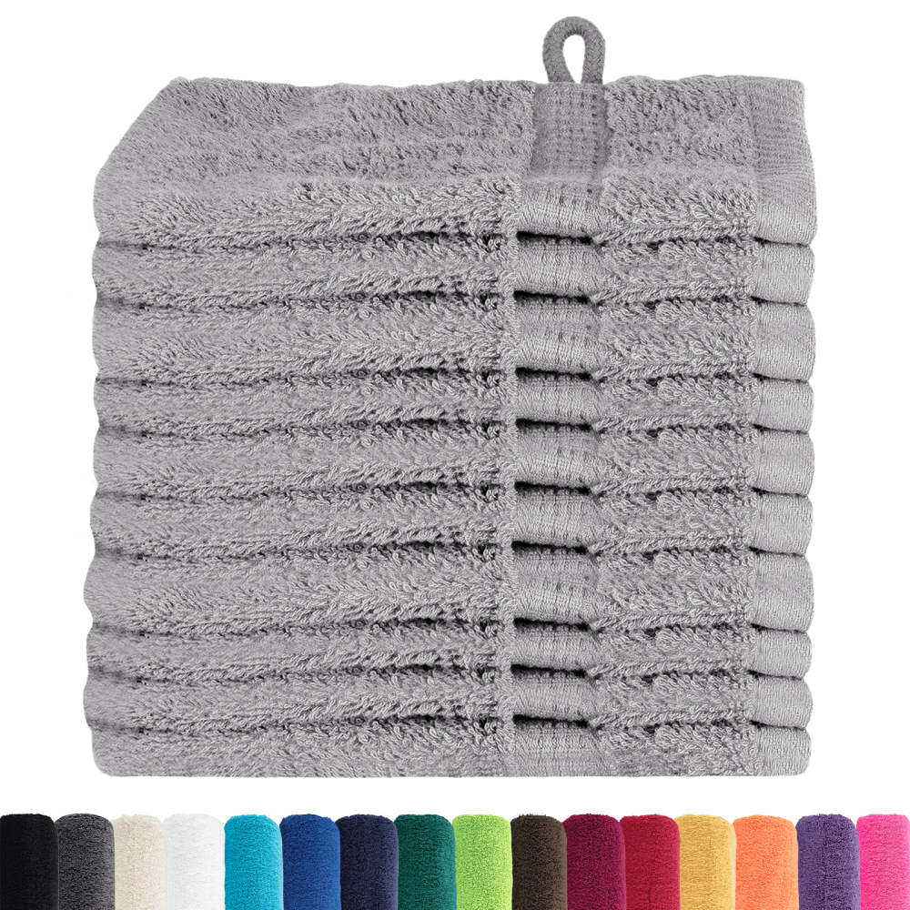 Produktbild för Gästhandduk SOLUND 10 pcs Grå 15 x 21 cm 550 gsm