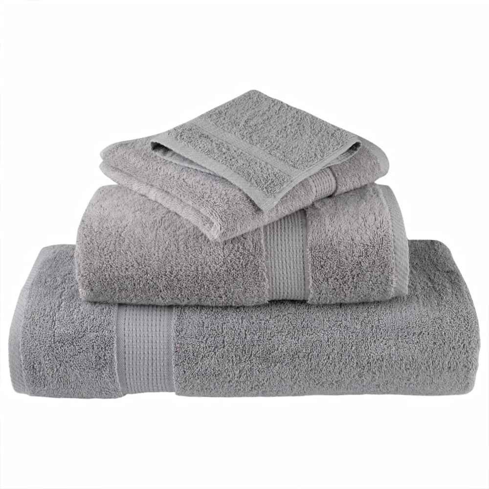 Produktbild för Gästhandduk SOLUND 10 pcs Grå 15 x 21 cm 550 gsm